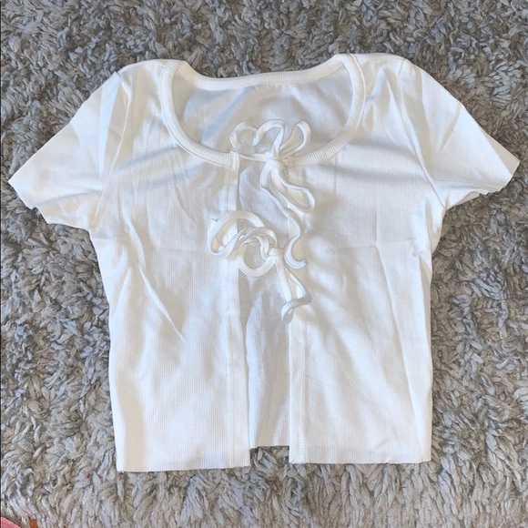 WHITE TIE TOP - Picture 1 of 4